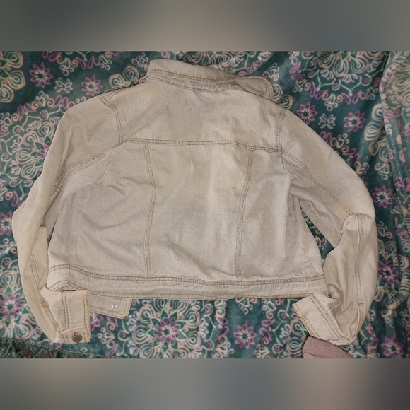 ✨️3 For $25✨️ Ci Sono Denim Cropped Jacket Light Wash Sz Large - Picture 3 of 5